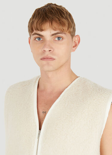 Camiel Fortgens Fleece Gilet Jacket White caf0150010