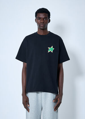 Awake NY Logo Motif T-Shirt Black awk0160013