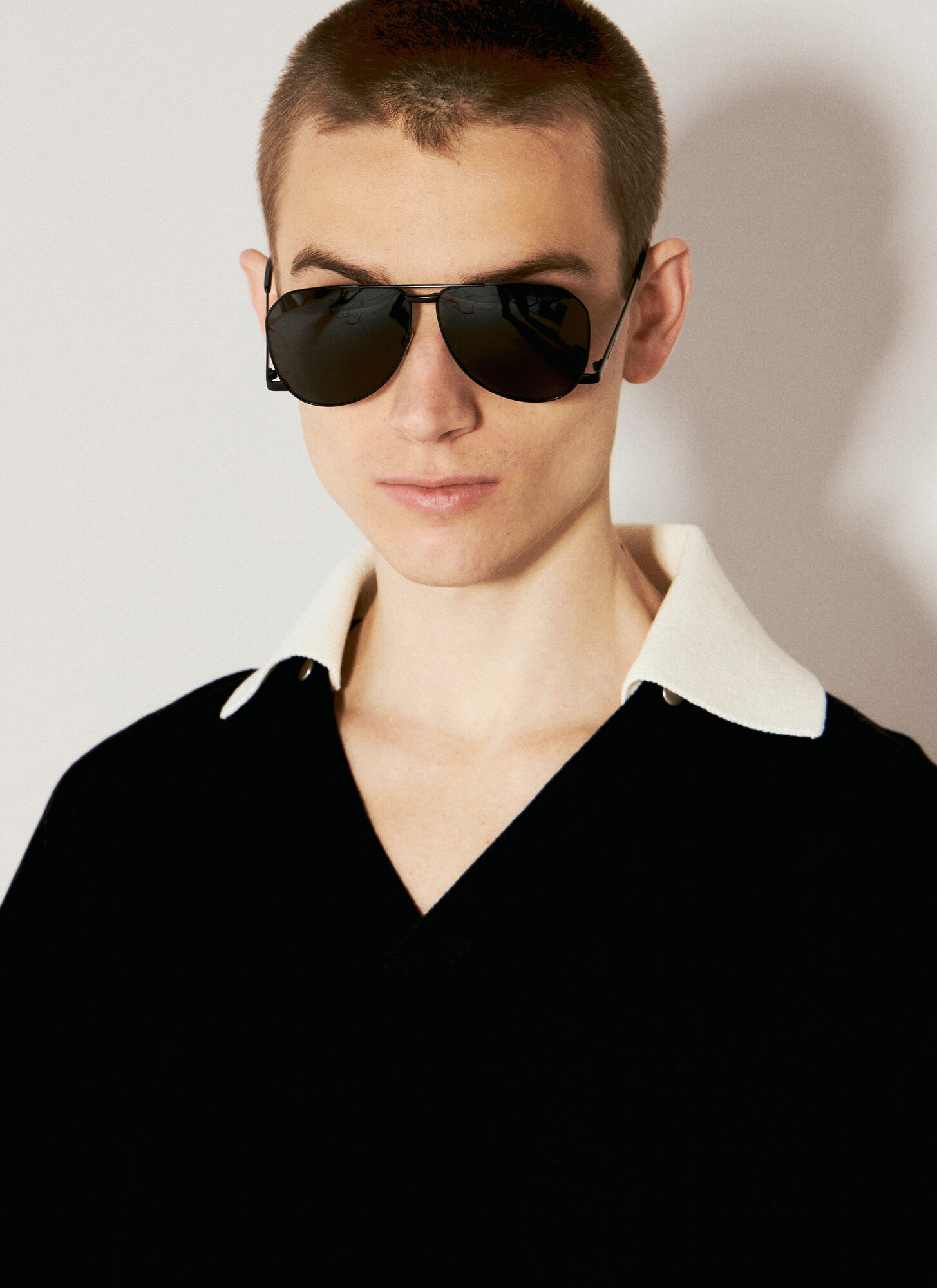 Shop Saint Laurent Sl 690 Sunglasses In Black