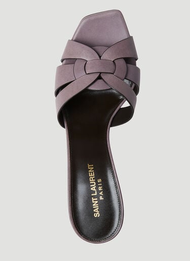 Tribute High Heeled Mules Saint Laurent Tribute High Heeled Mules Purple sla0252030