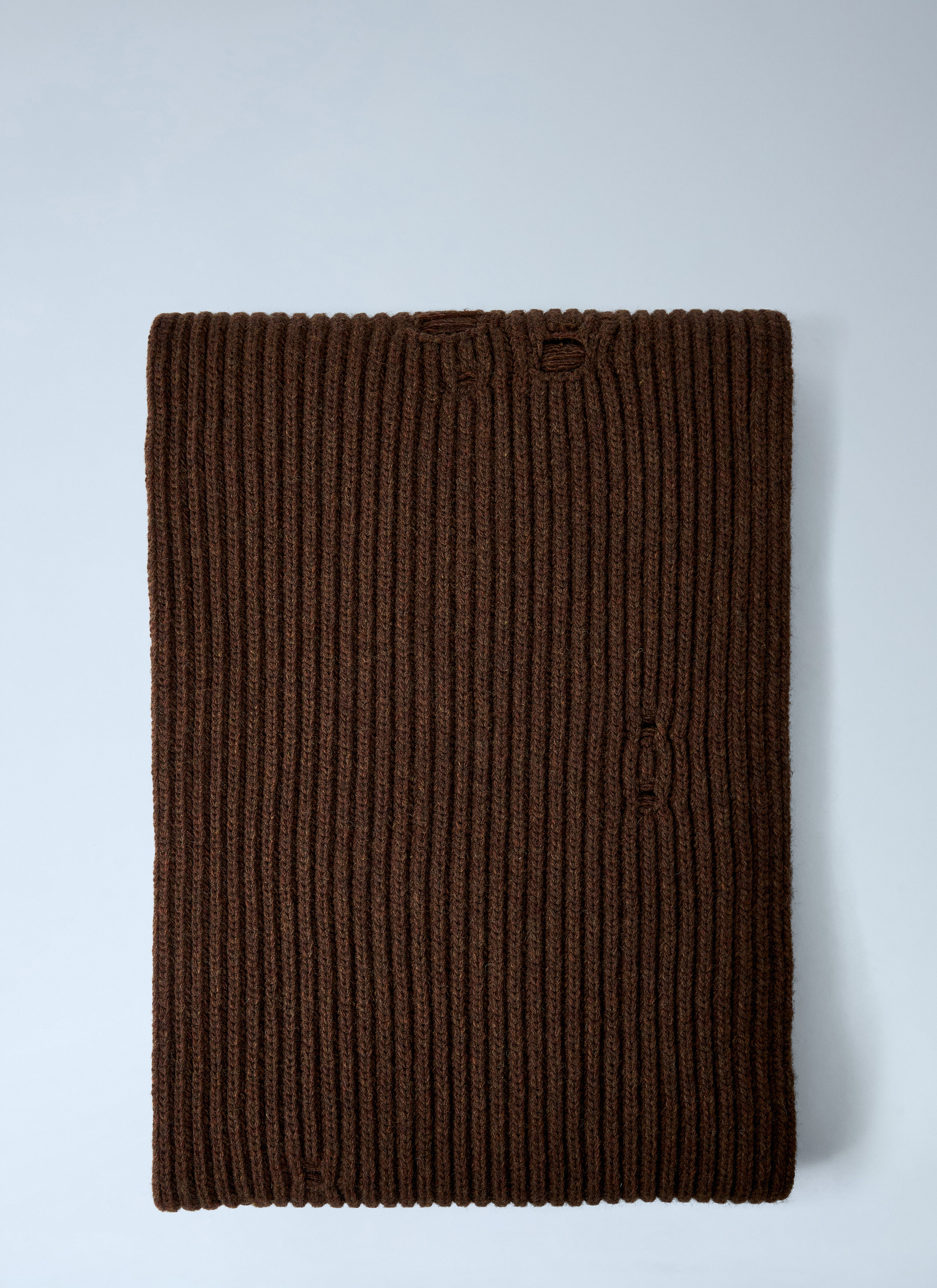 MM6 Maison Margiela Distressed Wool-Blend Scarf in Brown für Damen