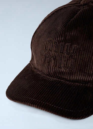 Miu Miu Velvet Baseball Cap Brown miu0162017