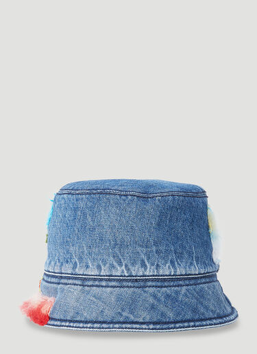 Marni Mohair-Patches Bucket Hat Blue mni0255035