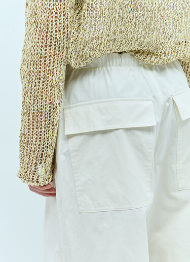 Jil Sander 膝部褶裥长裤 白色 jil0155005