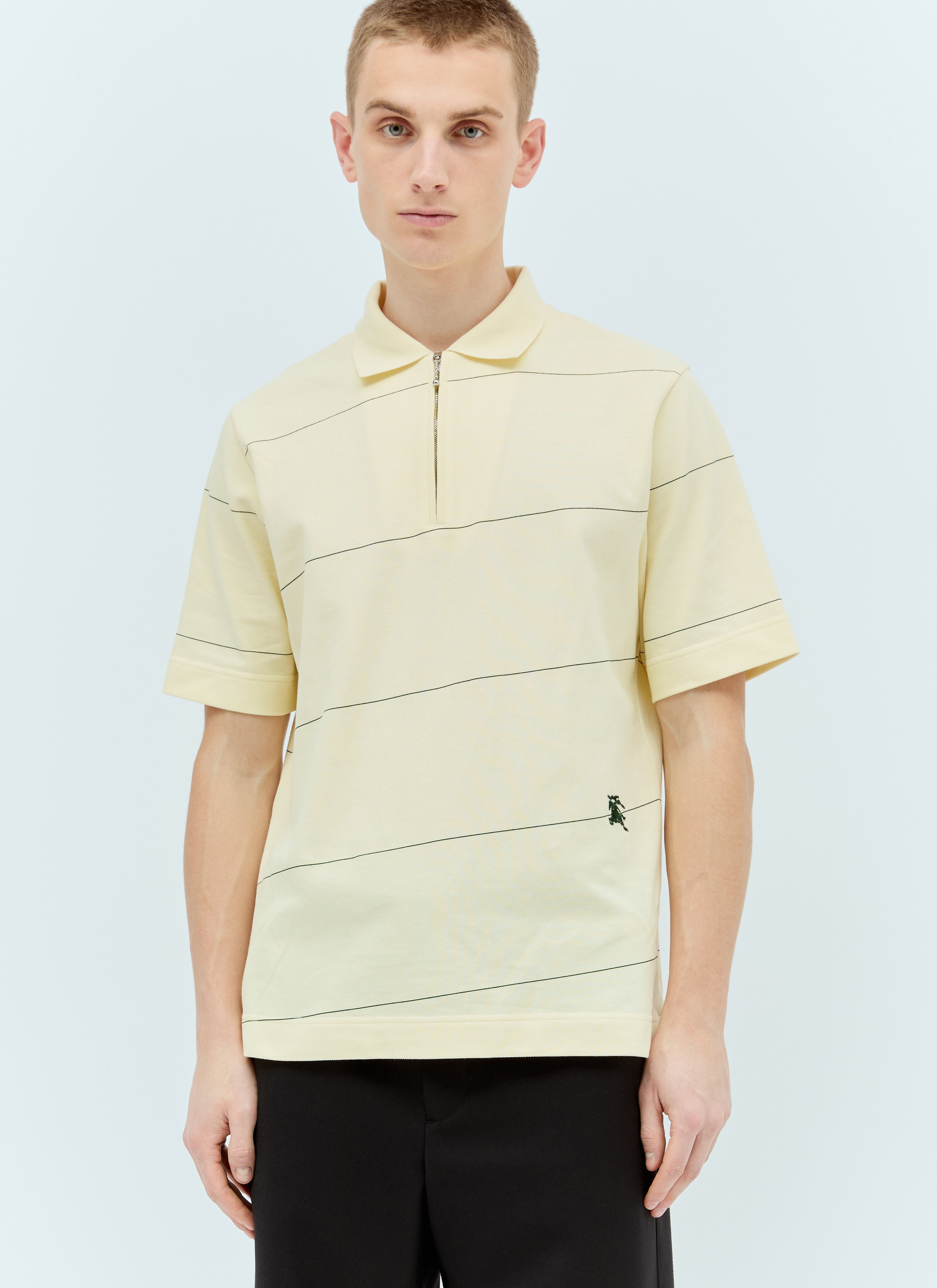 Burberry Striped Polo Shirt Green bur0155040