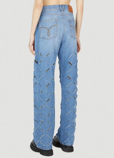 Slashed Wide-Leg Jeans Versace Slashed Wide-Leg Jeans Blue vrs0251008