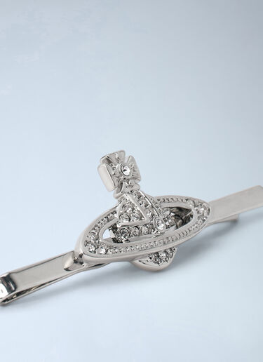 LN-CC® - Vivienne Westwood: Mini Bas Relief Tie Clip - Silver Vivienne Westwood Mini Bas Relief Tie Clip Silver vvw0366056