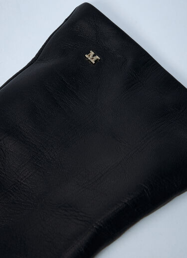 Max Mara Leather Gloves Black max0261033