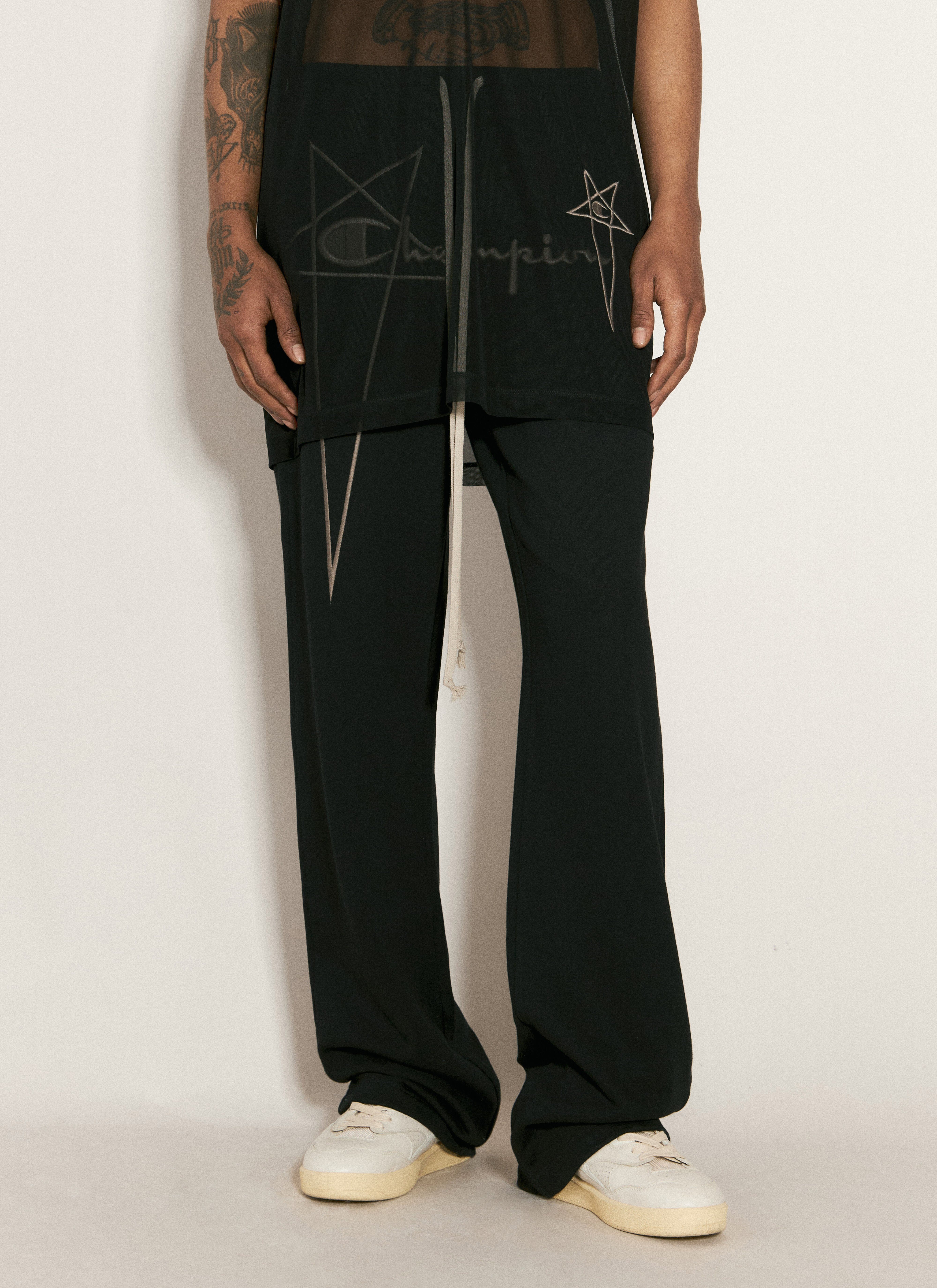 Rick Owens x Champion Dietrich Drawstring Track Pants Black roc0157002