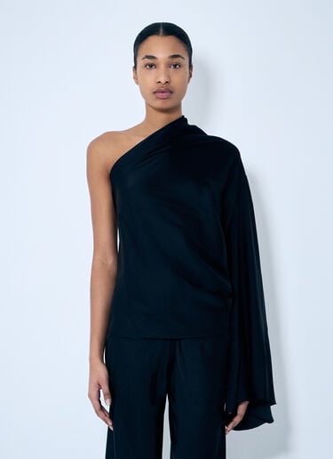 새틴 원-슬리브 탑 Rick Owens 새틴 원-슬리브 탑 블랙 ric0259007