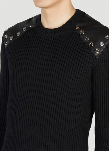 Alexander McQueen Eyelet Jumper Black amq0151018