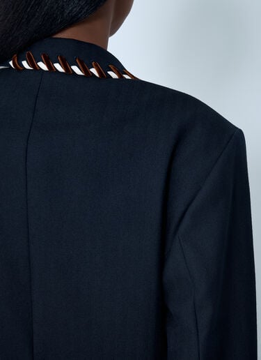Dries Van Noten Baftan Embellished Blazer Navy dvn0262018
