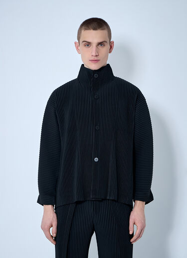Homme Plissé Issey Miyake Pleated Jacket Black hmp0160004