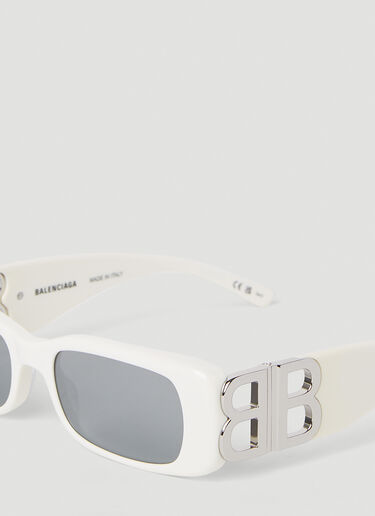 Balenciaga Dynasty Rectangular Sunglasses White bal0352016