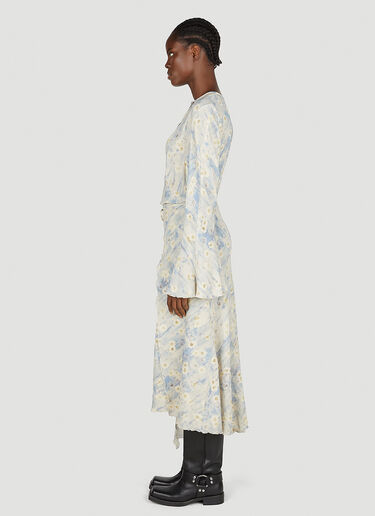 Acne Studios Floral Wrap Dress Blue acn0252008