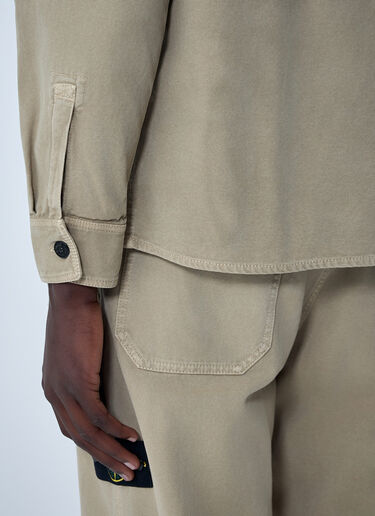Stone Island Logo Patch Shirt Beige sto0162037