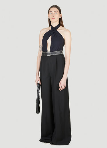 MM6 Maison Margiela Keyhole Halter Jumpsuit Black mmm0250008