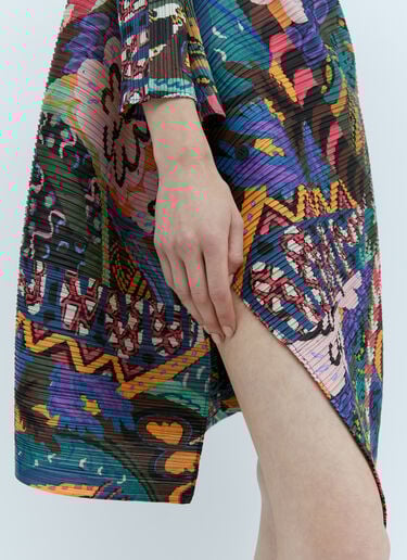 Pleats Please Issey Miyake Graphic Pleated Dress Multicolour plp0254003