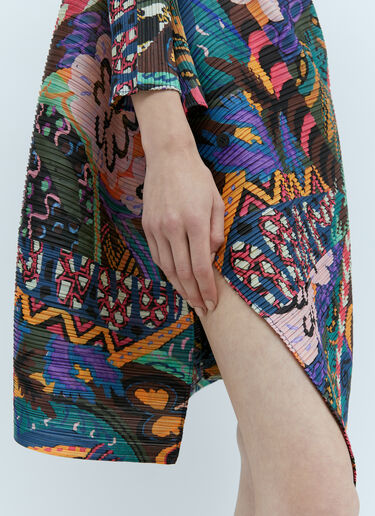 Graphic Pleated Dress Pleats Please Issey Miyake Graphic Pleated Dress Multicolour plp0254003