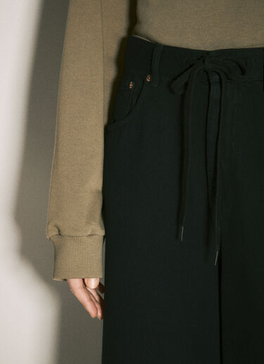 MM6 Maison Margiela Wide-Leg Drawstring Jeans Black mmm0257009