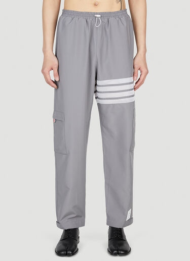 Packable Four Bar Pants Thom Browne Packable Four Bar Pants Grey thb0151035