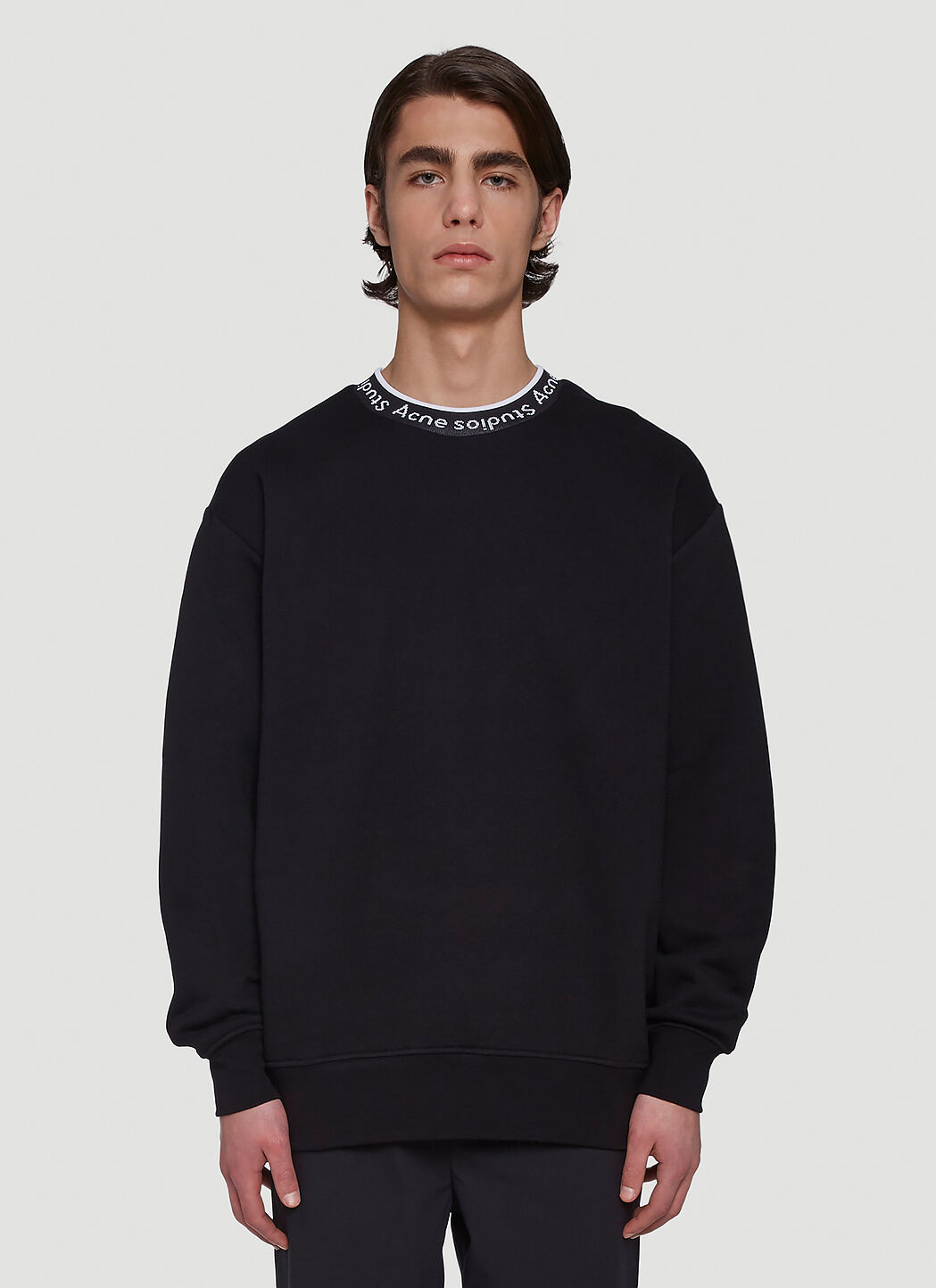 Acne Studios Logo Crewneck Sweatshirt in Black LN CC