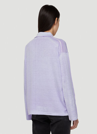 Acne Studios  Long Sleeve Polo Shirt Purple acn0248013