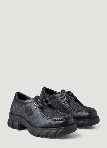 Gucci Supreme Print Lace-Up Shoes Black guc0147105