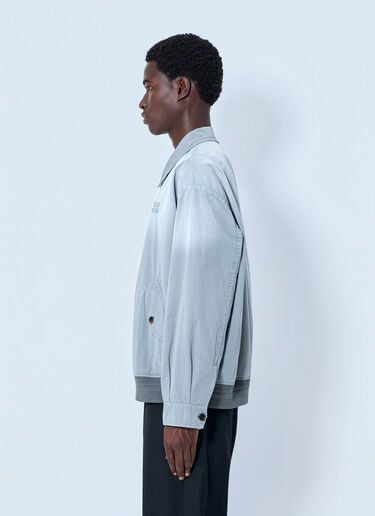 LN-CC® - Miu Miu: Old Twill Blouson Jacket - Grey Miu Miu Old Twill Blouson Jacket Grey miu0165001