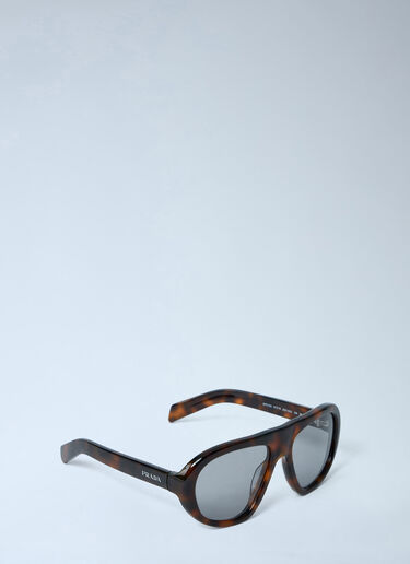 Aviator Sunglasses in Acetate Frame Prada Aviator Sunglasses in Acetate Frame Brown lpr0362004