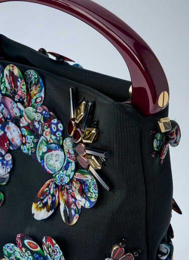 LN-CC® - Dries Van Noten: Micro Embroidered Bag - Black Dries Van Noten Micro Embroidered Bag Black dvn0265017