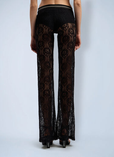 Classic Logo Lace Pants Palm Angels Classic Logo Lace Pants Black pma0262078
