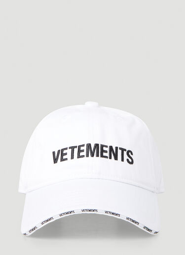 VETEMENTS Icon Logo Baseball Cap White vet0247035