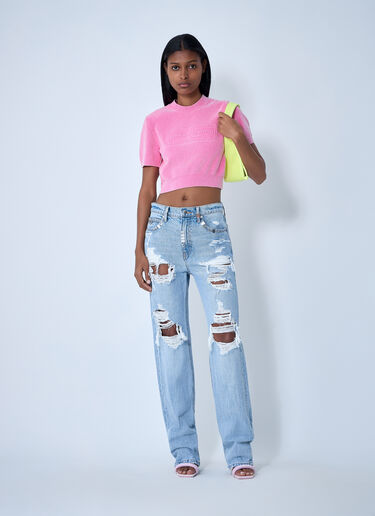 Logo Motif Knitted Top Alexander Wang Logo Motif Knitted Top White awg0261006