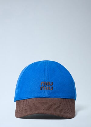 Miu Miu Logo Motif Baseball Cap Brown miu0263047