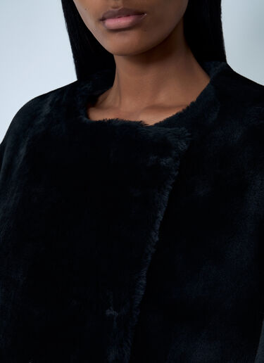 TOTEME Shearling Coat Black tot0262031