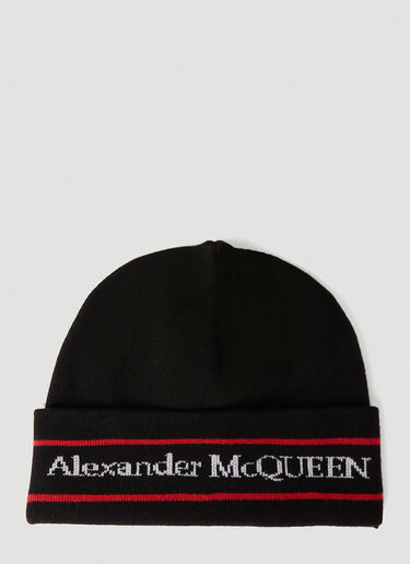Alexander McQueen Logo Beanie Hat Black amq0151109