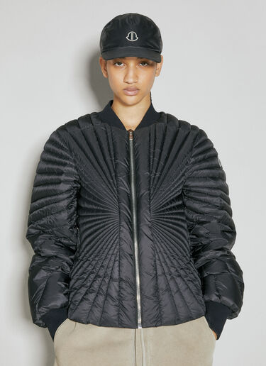 Moncler + Rick Owens 로고 패치 베이스볼 캡 블랙 mcs0355018