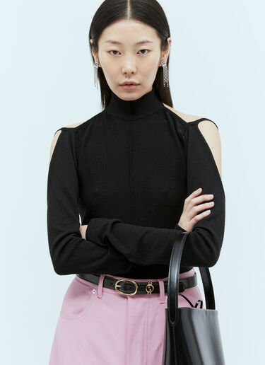 Gucci 互扣字母 G 皮革腰带 黑色 guc0255110