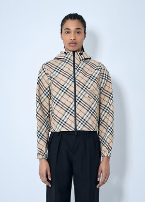 Burberry Check Jacket Beige bur0259007