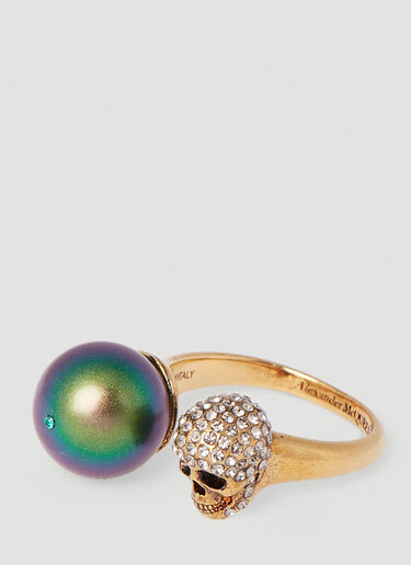 Alexander McQueen 스컬 링 골드 amq0251071