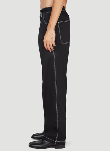 Prada Contrast Stitch Pants Black pra0153042