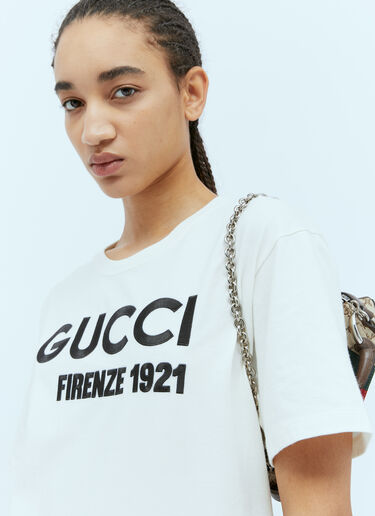 Gucci Logo Embroidery T-Shirt White guc0254022