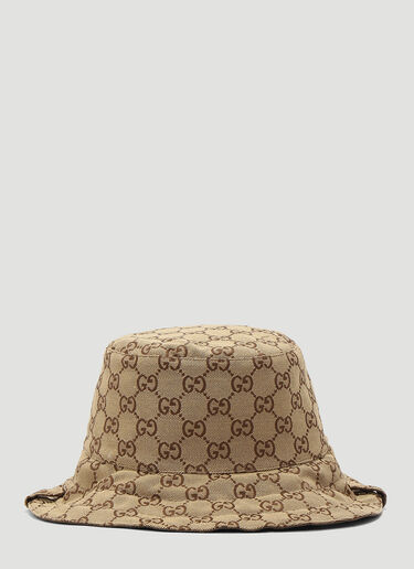 Gucci リバーシブルバケットハット ブラウン guc0350002