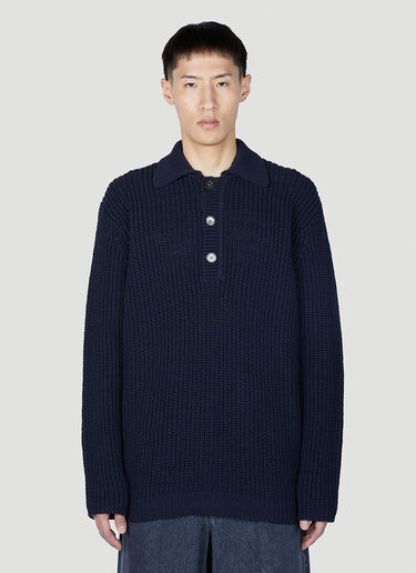 Our Legacy Polo Sweater Dark Blue our0152007