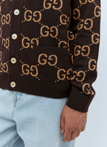 Gucci GG Wool Jacquard Cardigan Black guc0153031