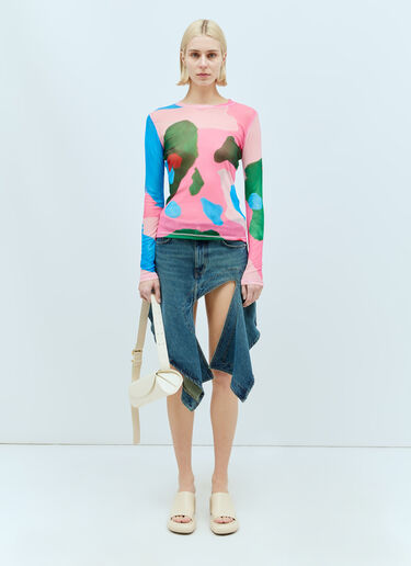 JW Anderson Long Sleeve Mesh Top Pink jwa0255009