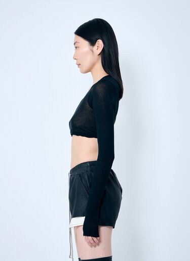 Rick Owens Crop T-Shirt Black ric0259008