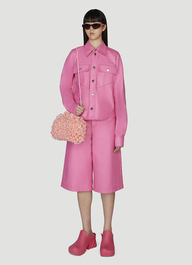 Leather Bermuda Shorts Bottega Veneta Leather Bermuda Shorts Pink bov0247007