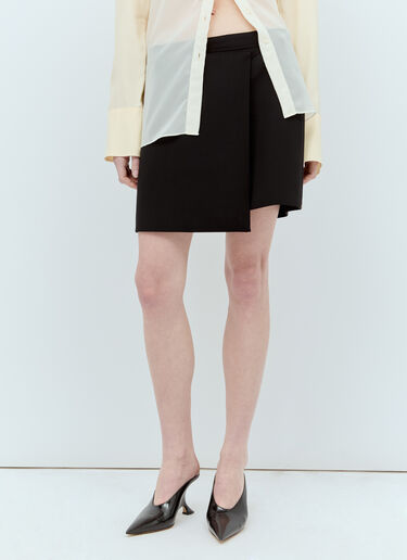 Sportmax Mini Wrap Skirt Black spx0255009